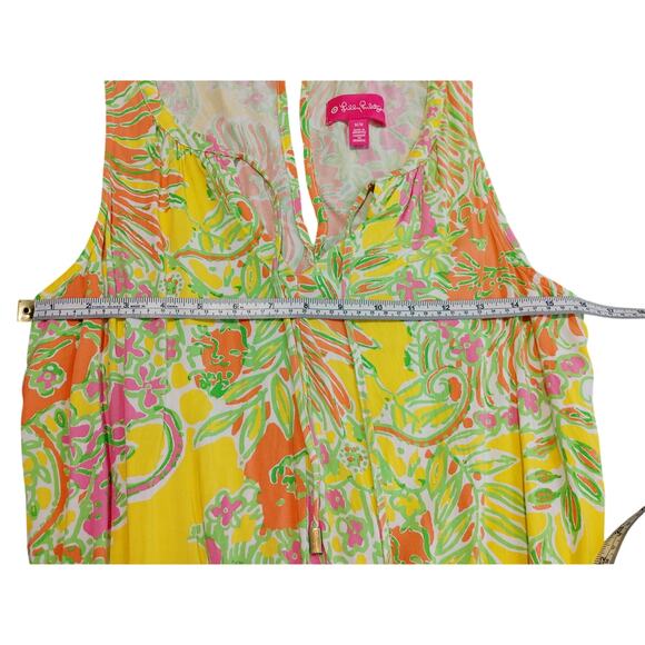 Lilly Pulitzer x Target Challis Romper Sleeveless Floral Happy Place Womens M - Picture 8 of 8